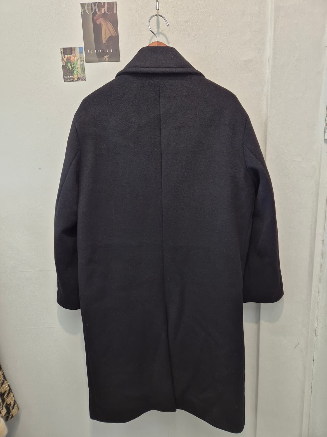 무신사 스탠다드 캐시미어 블렌드 더블 코트 블랙 M
 사이즈   상품이미지3