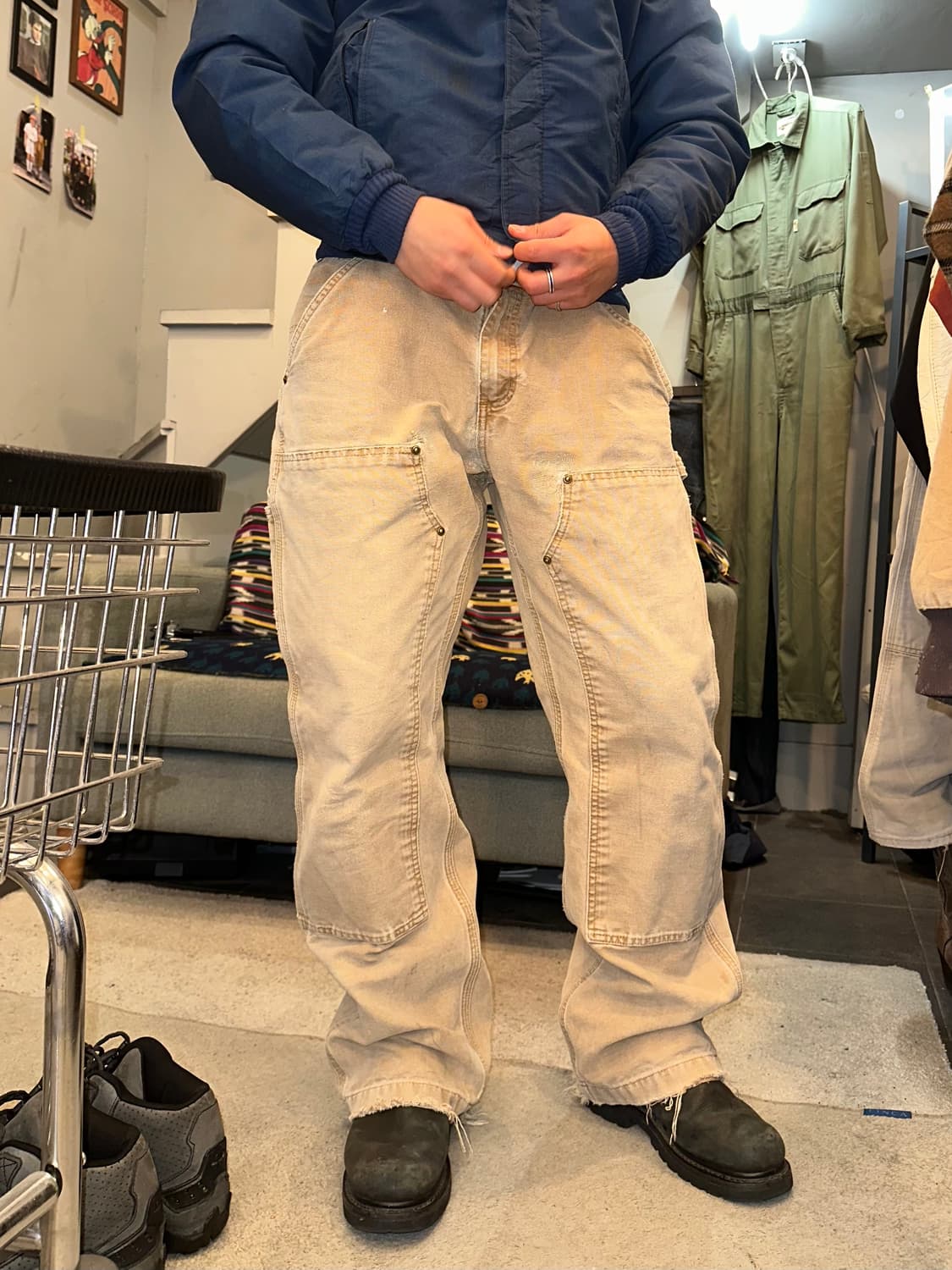 00’s Carhartt canvas double knee repair 상품이미지2
