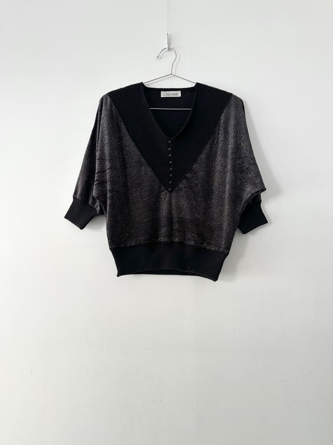 Lush circle velvet half knit / black 상품이미지1