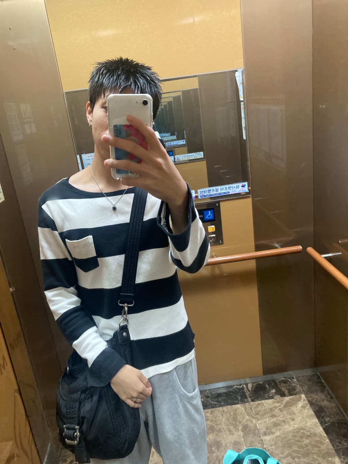 일본 빈티지 스트라이프 긴팔 상품이미지3