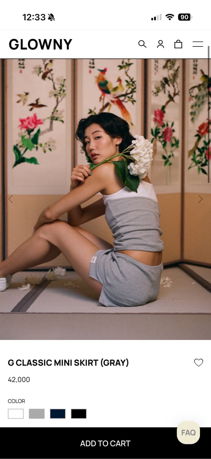 [GLOWNY] G CLASSIC MINI SKIRT (GRAY) 상품이미지5