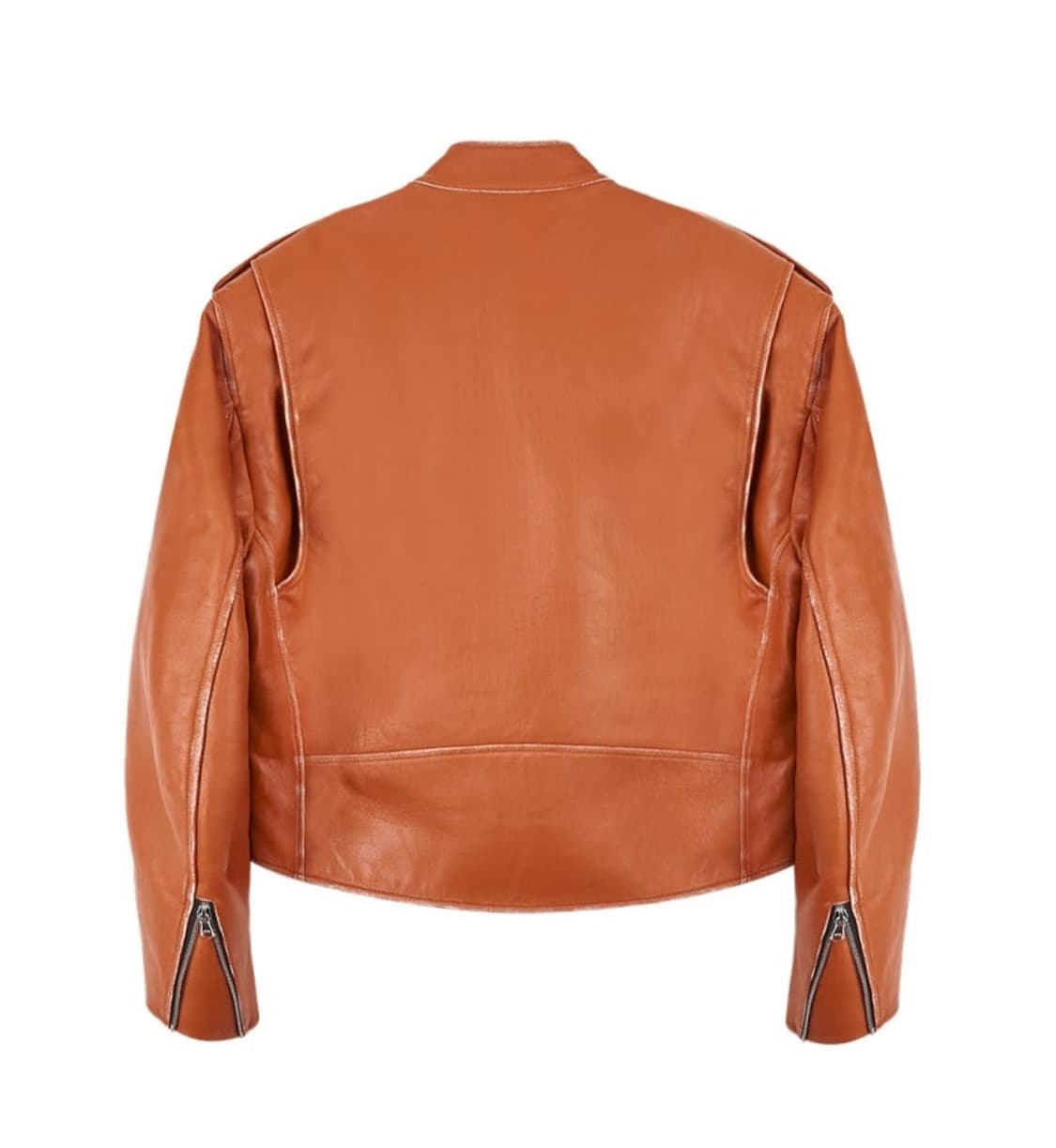 [M] 노이스 바이커 램스킨 레더 가죽 자켓 브라운 상품이미지2