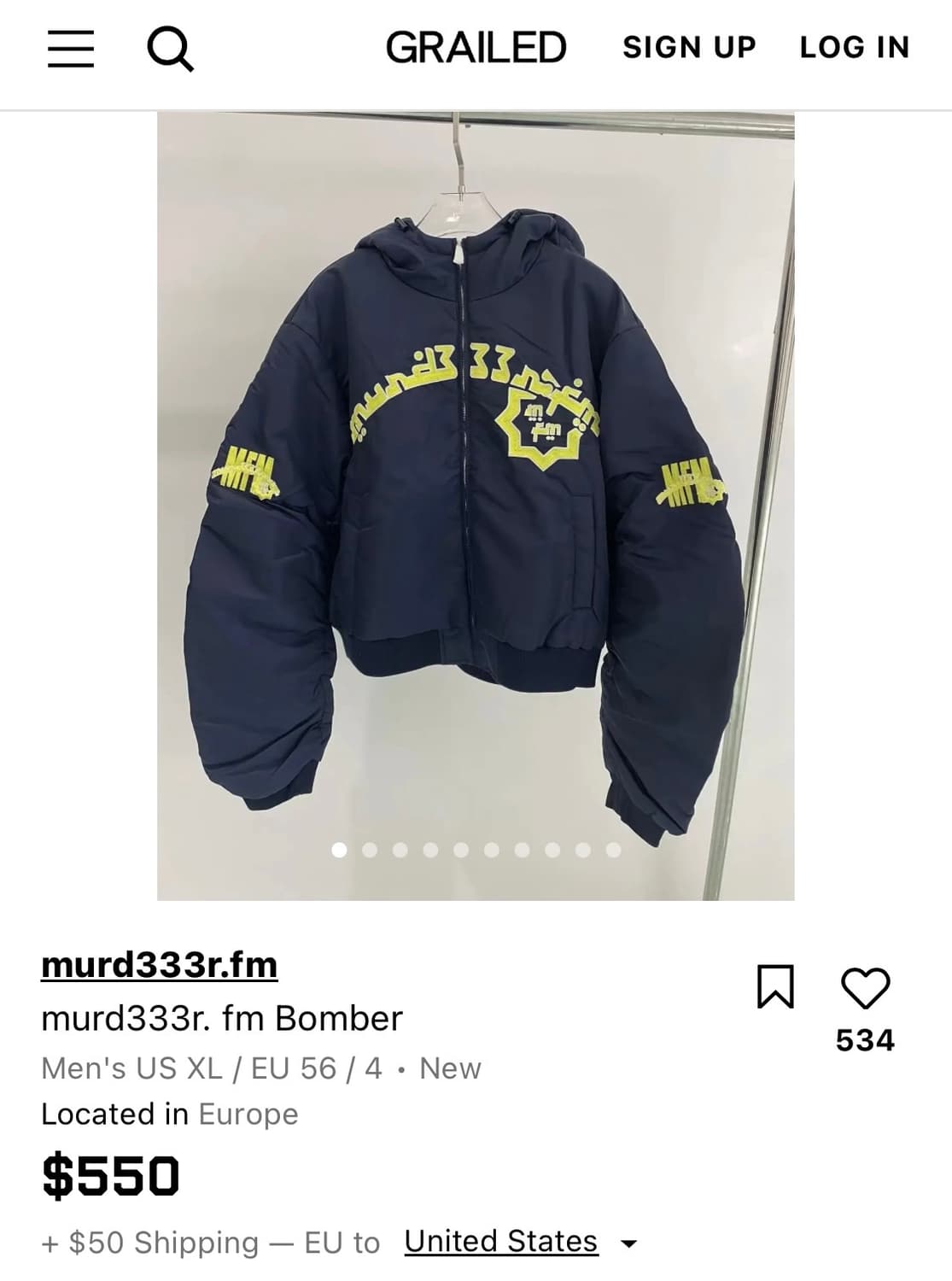 (새상품) MURD333R.FM 셔링 패딩 봄버 자켓 상품이미지2