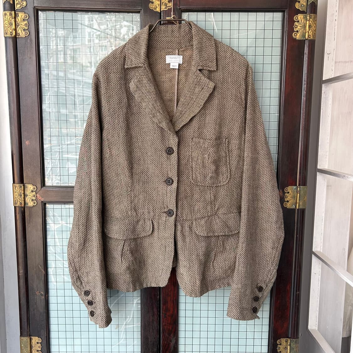 TRANSIT 린넨 체크 자켓 상품이미지4