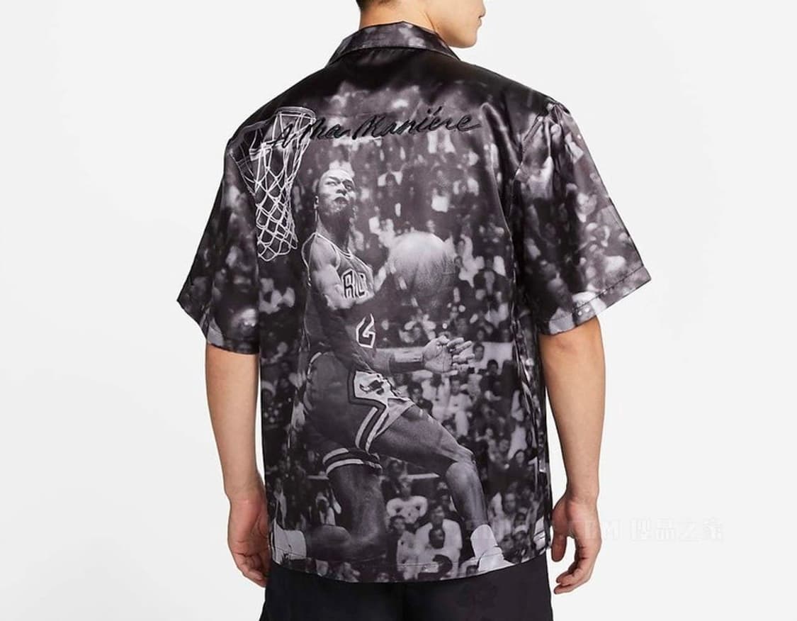 나이키 조던 아 마 마니에르 사틴 버튼 업 반팔 셔츠 남방 XL 상품이미지4