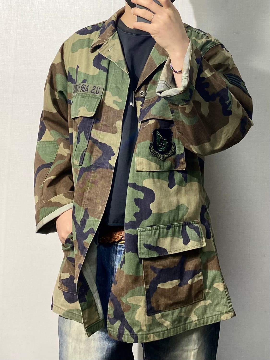 [L] 90s U.S.ARMY 미군 에어포스 우드랜드 BDU자켓 상품이미지7
