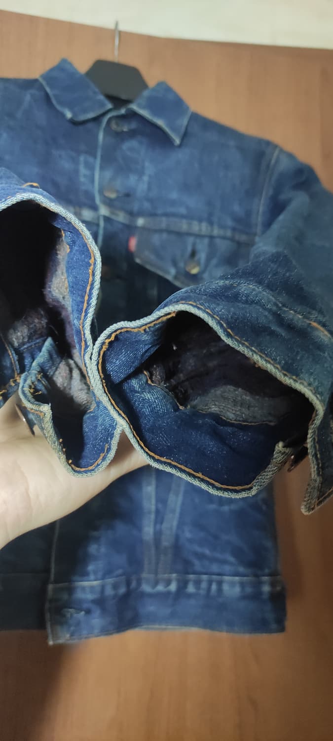 70s 리바이스 데님자켓 블랭킷 안감 작은사이즈 상품이미지9
