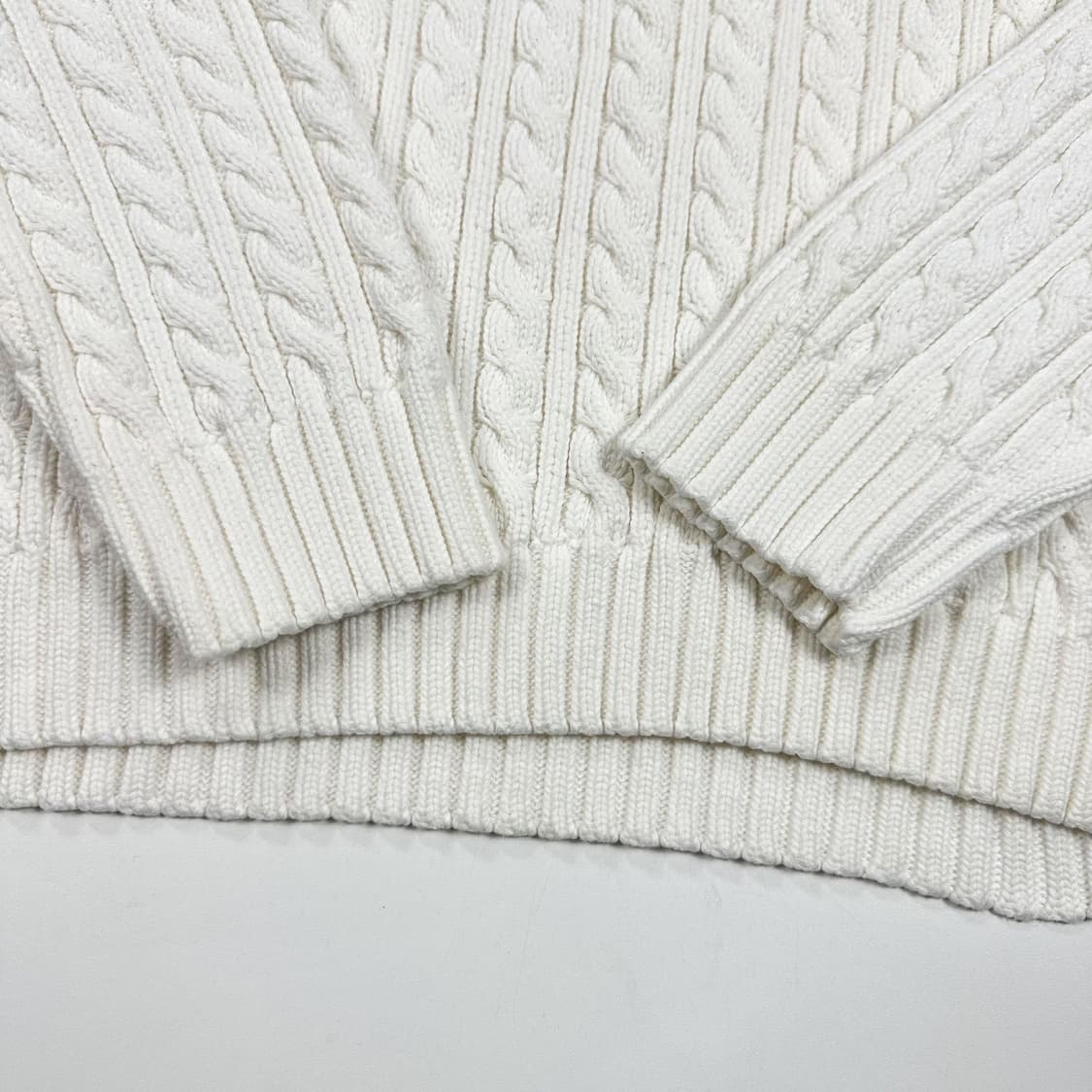 폴로 랄프로렌 RL 화이트 케이블 니트 (L 여성추천) 상품이미지4