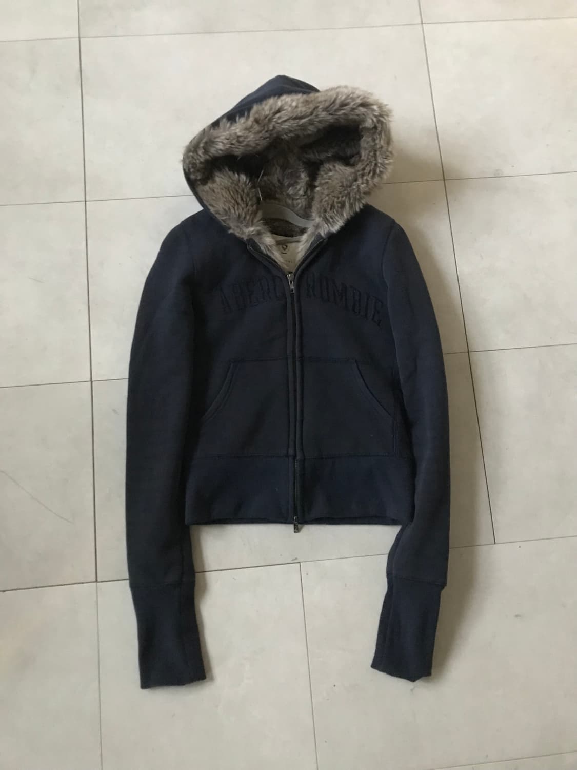 아베크롬비 네이비 투웨이 울프죠 후드집업 상품이미지9