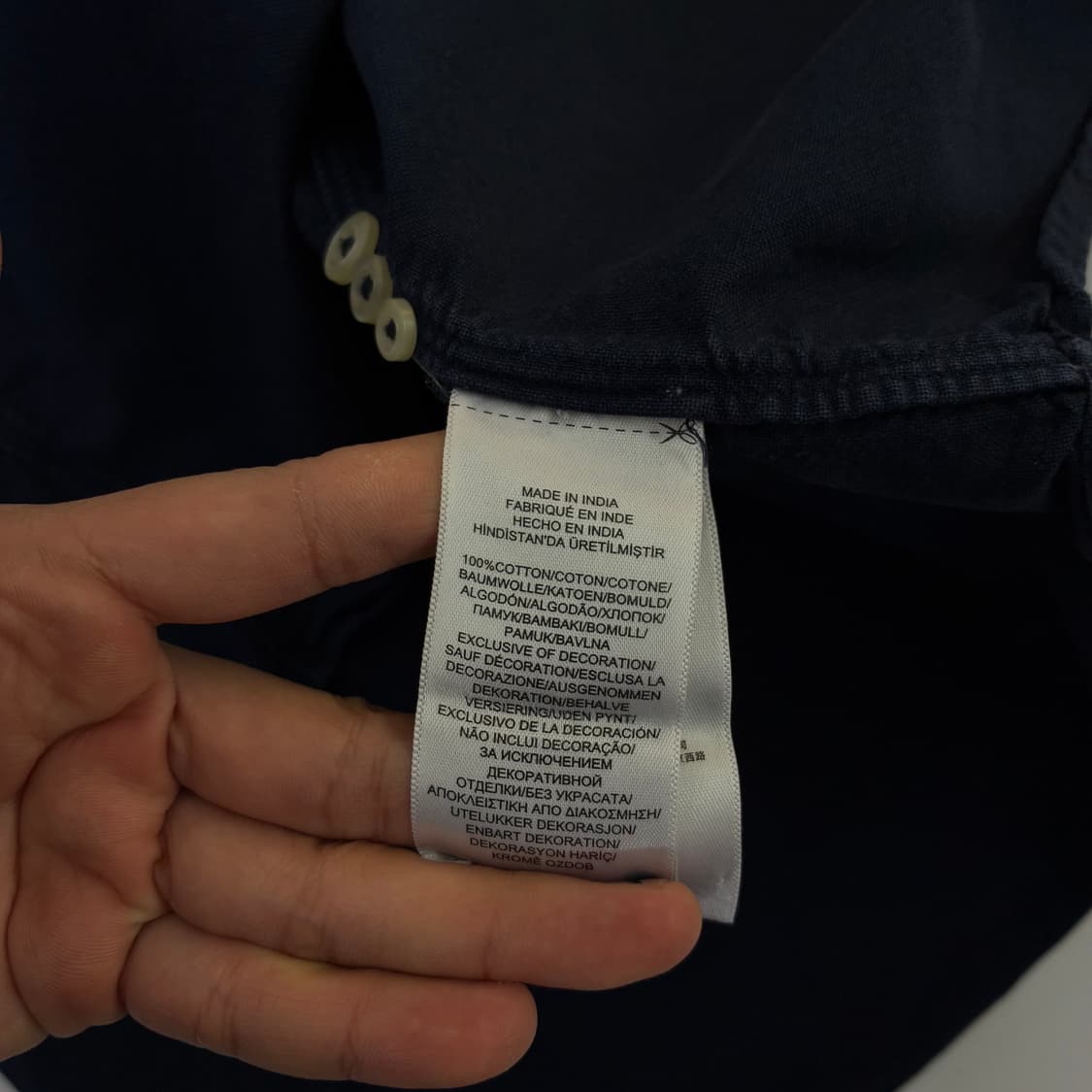 Polo  폴로 랄프로렌 자수 코튼 다크네이비 셔츠 상품이미지5