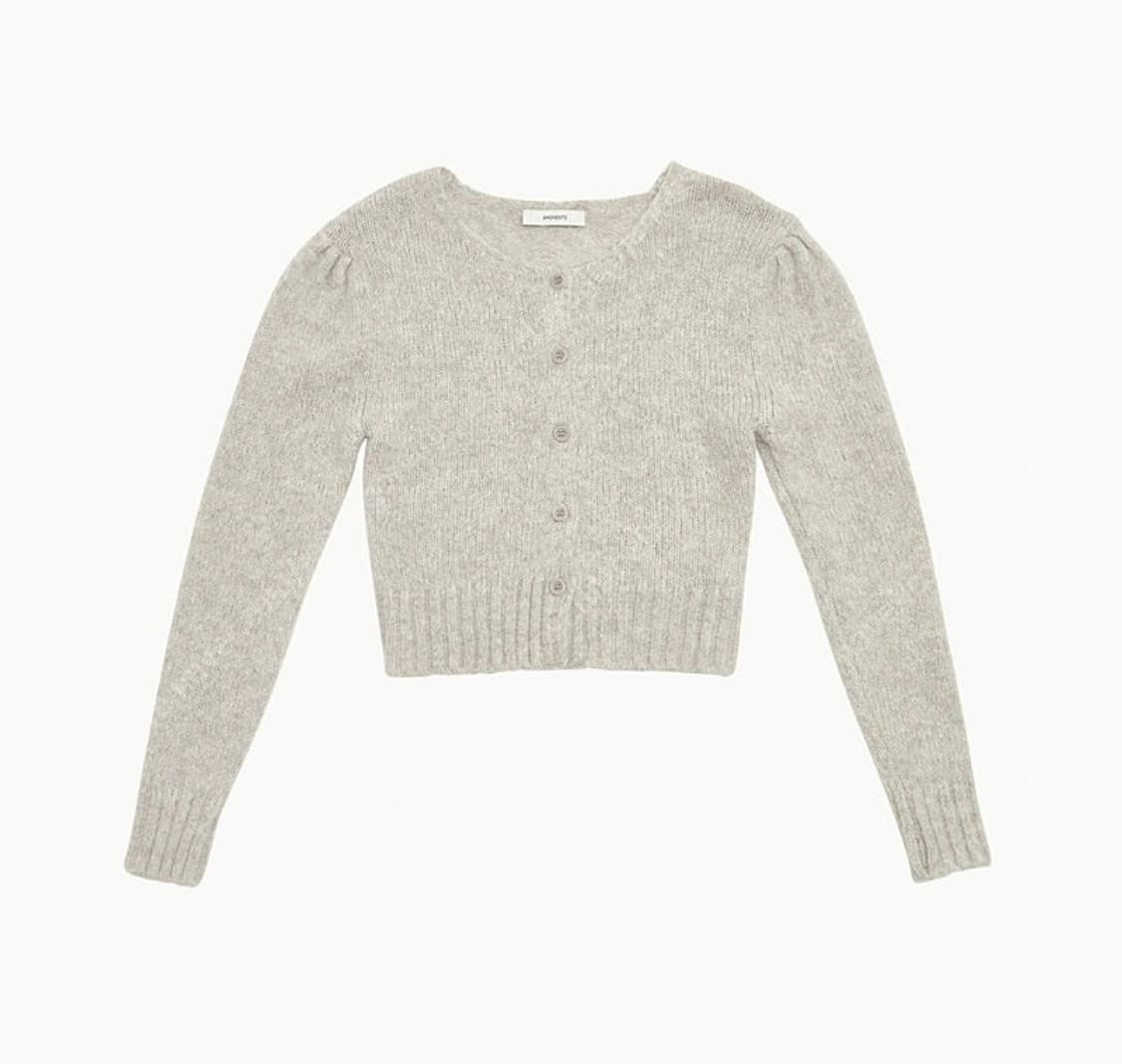 Amomento 아모멘토 시어링 크롭 가디건 상품이미지1