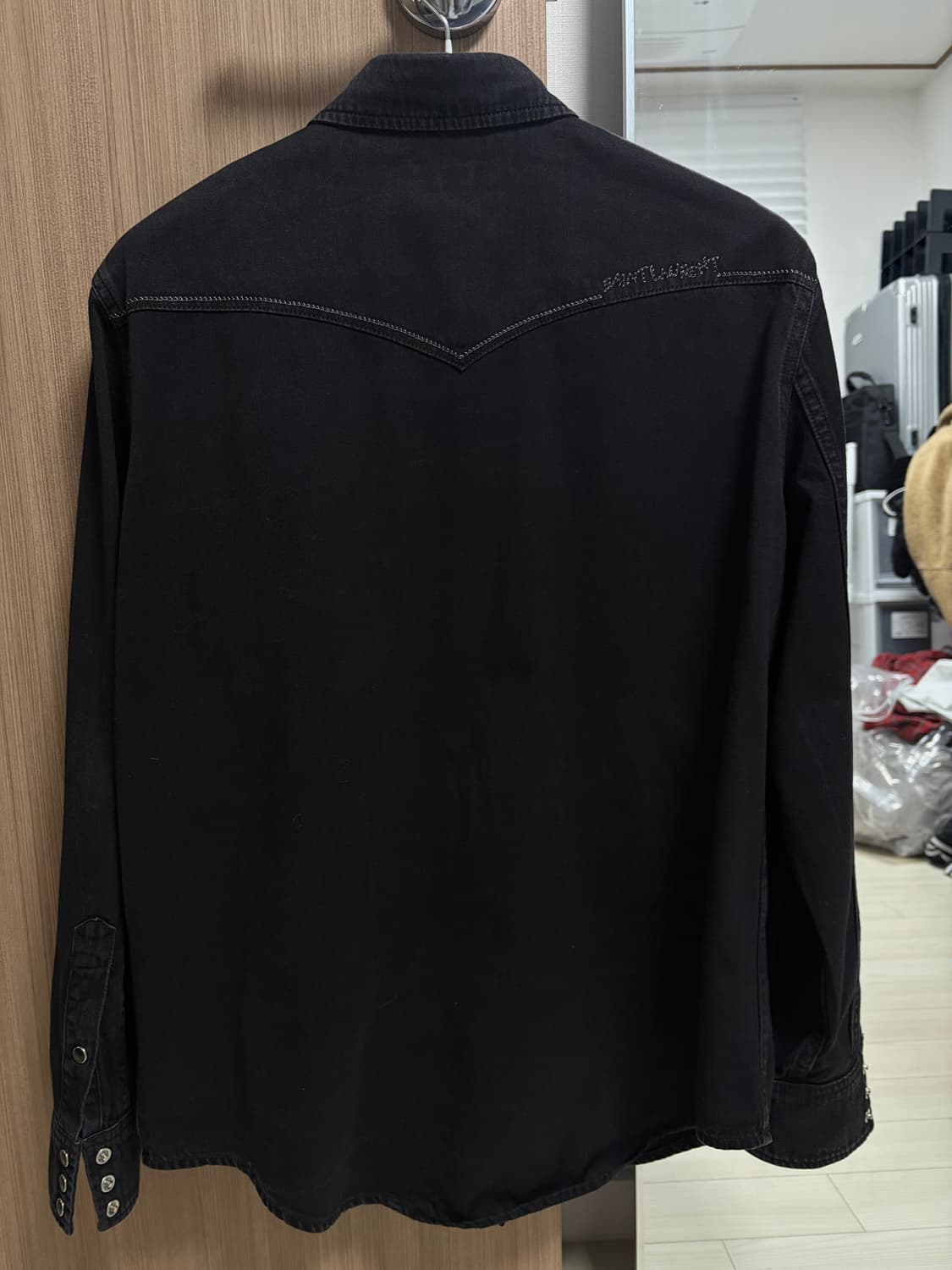 생로랑 웨스턴 백로고 워싱셔츠 상품이미지4