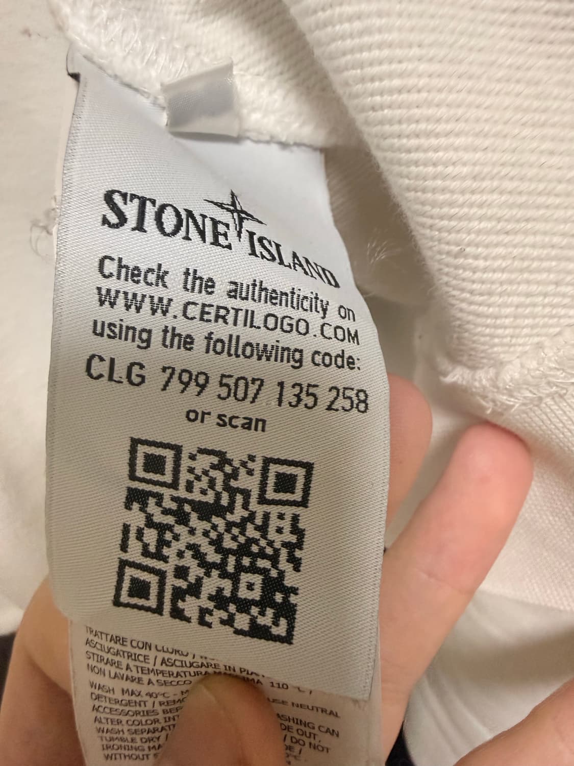 스톤아일랜드 흰색 후드집업 상품이미지4