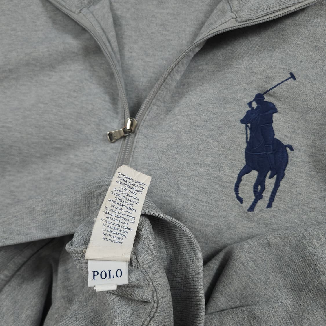 XL(105) 폴로랄프로렌 빅포니 코튼 트랙탑 그레이 상품이미지8