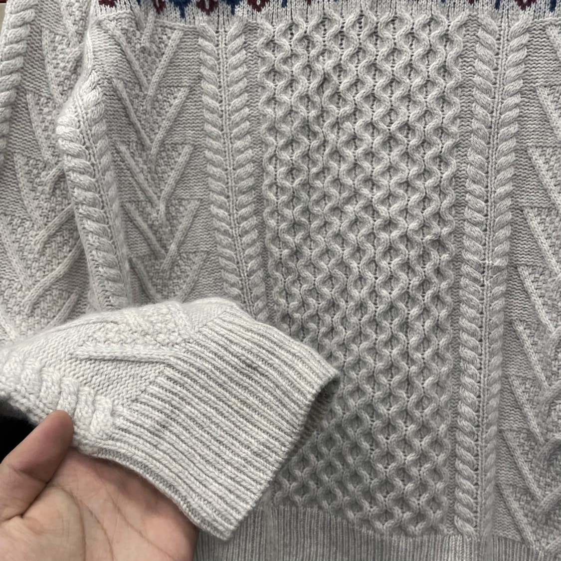 브룩스 브라더스 이탈리안 얀 페어 아일 케이블 니트 스웨터 상품이미지5