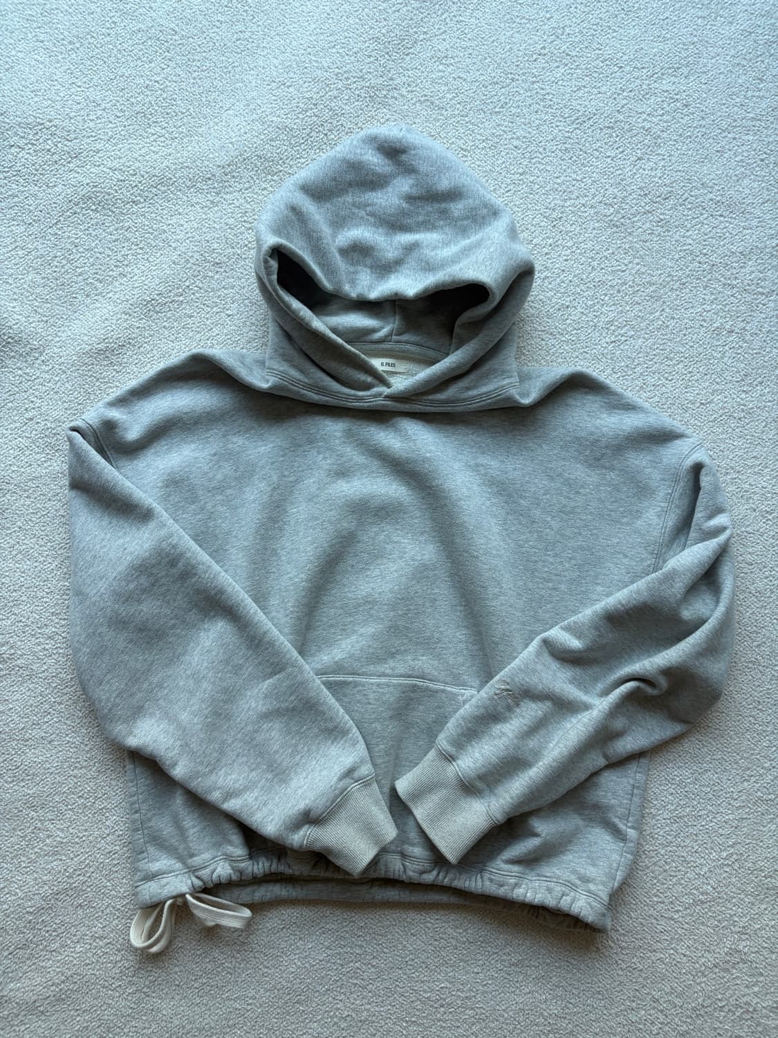 [L] O.FILES cropped adjustable hoodie 상품이미지1