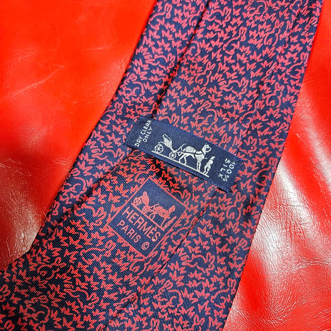 에르메스 레빗 실크 100% 타이 Free 상품이미지3