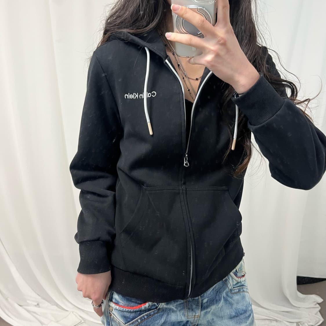 Calvin Klein Black Hoodie Zip-up 상품이미지2