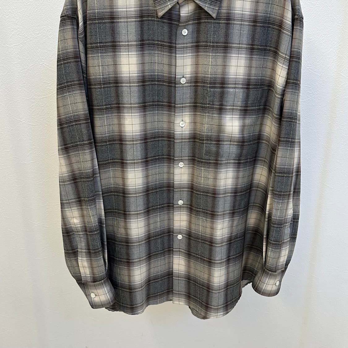 오라리 울 체크 셔츠 상품이미지3