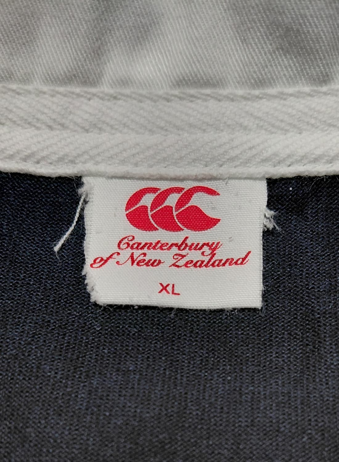 [XL] 캔터베리 오브 뉴질랜드 자수 패치 반팔 럭비 셔츠 (네이비) 상품이미지7