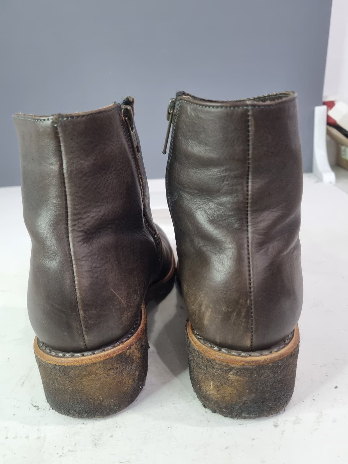 38 아페쎄 빈티지 브라운 털부츠 상품이미지4