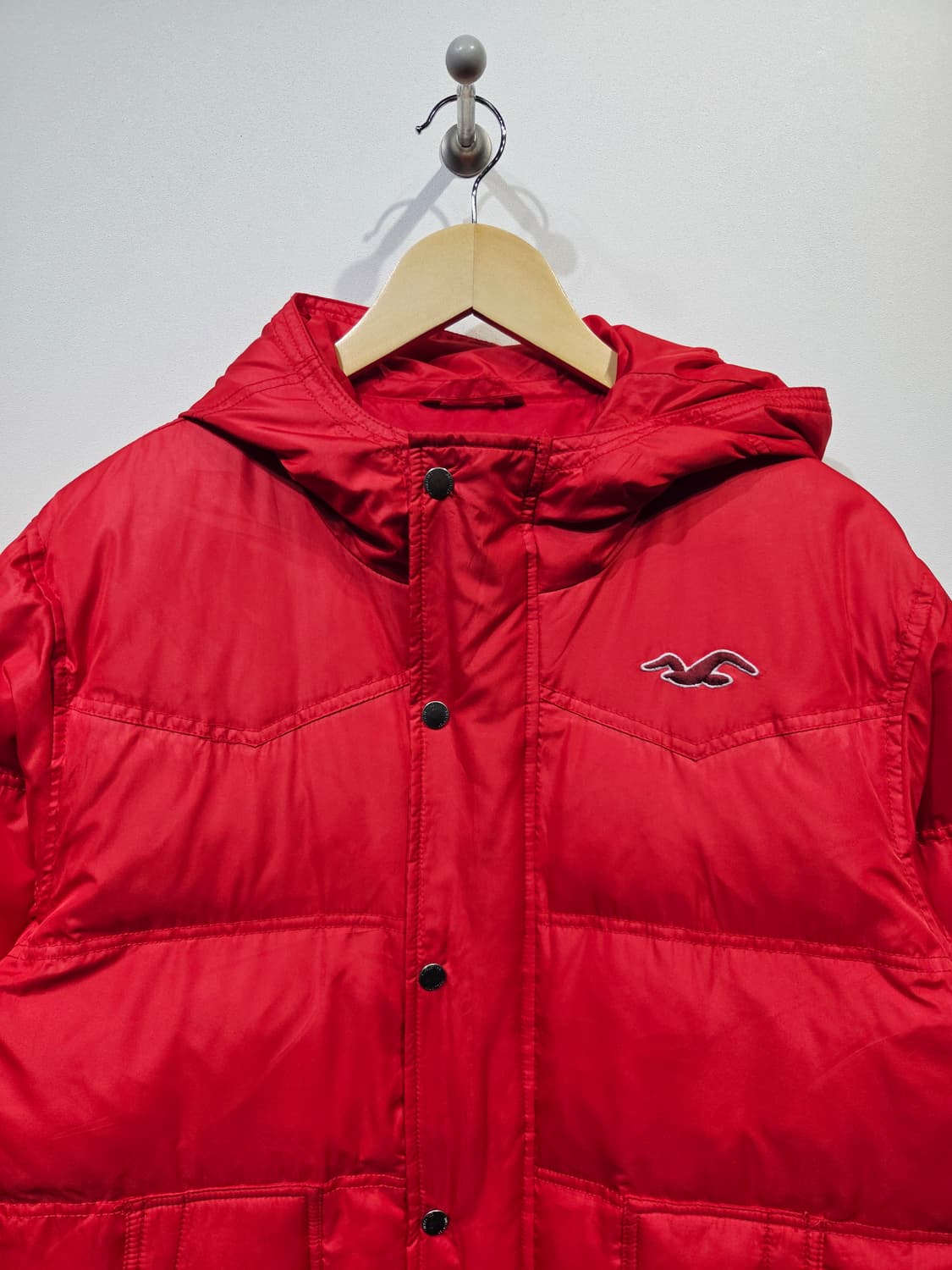 홀리스터 레돈도 레드 다운 후드 패딩 상품이미지3