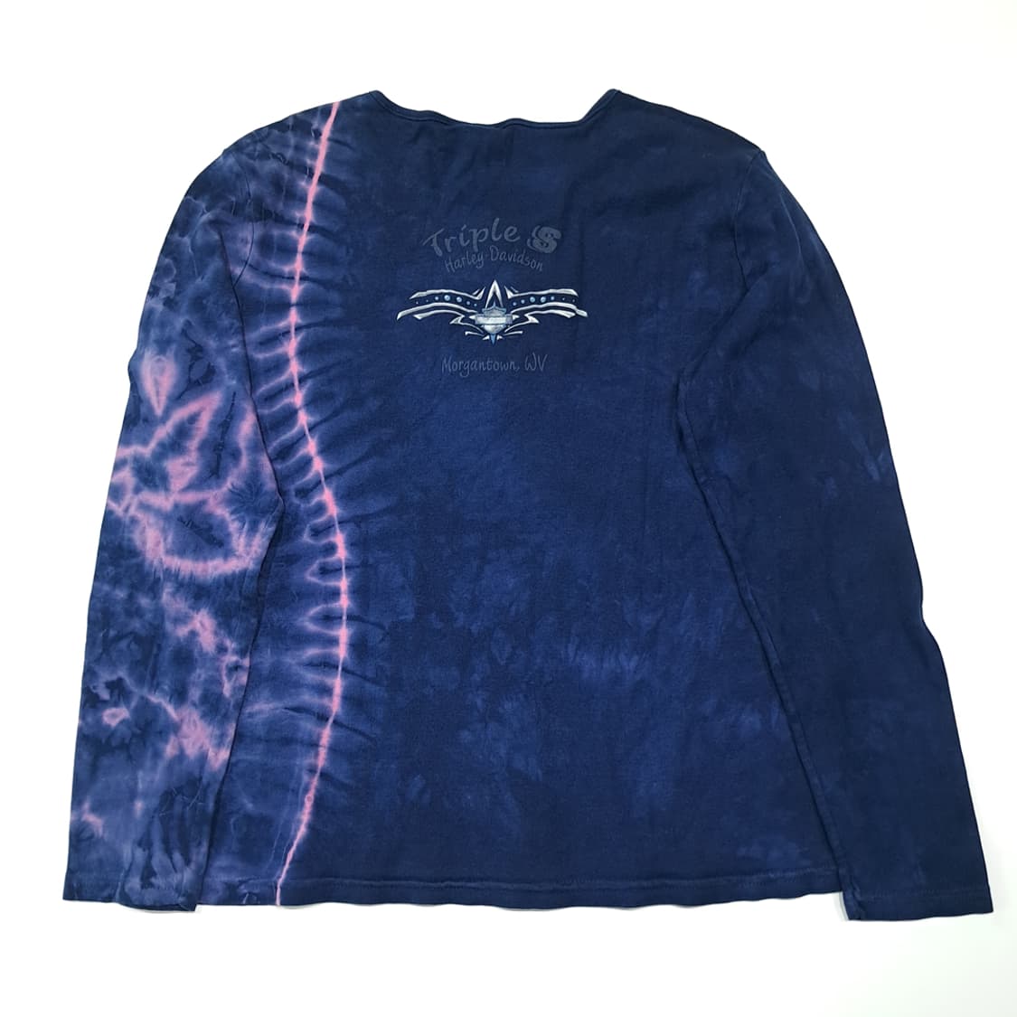 CL569 M 할리데이비슨 00s 미국판 타이다이 긴팔 티셔츠 상품이미지6