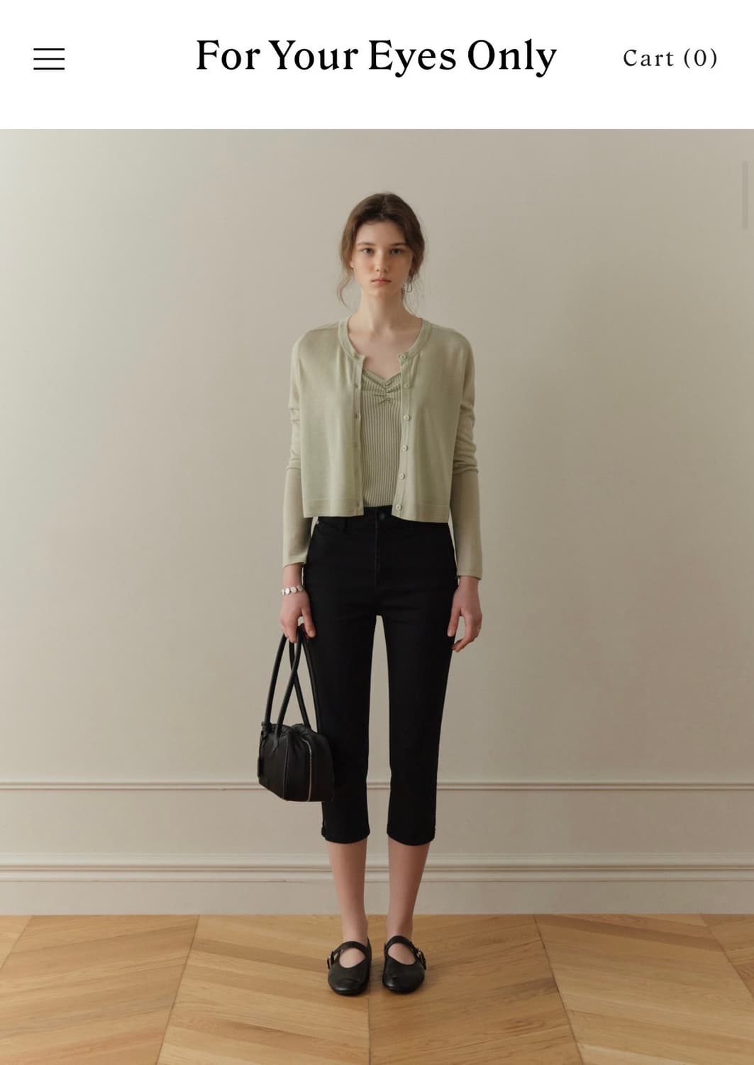 포유온 카프리팬츠 Clea Capri pants 블랙(36) 상품이미지1