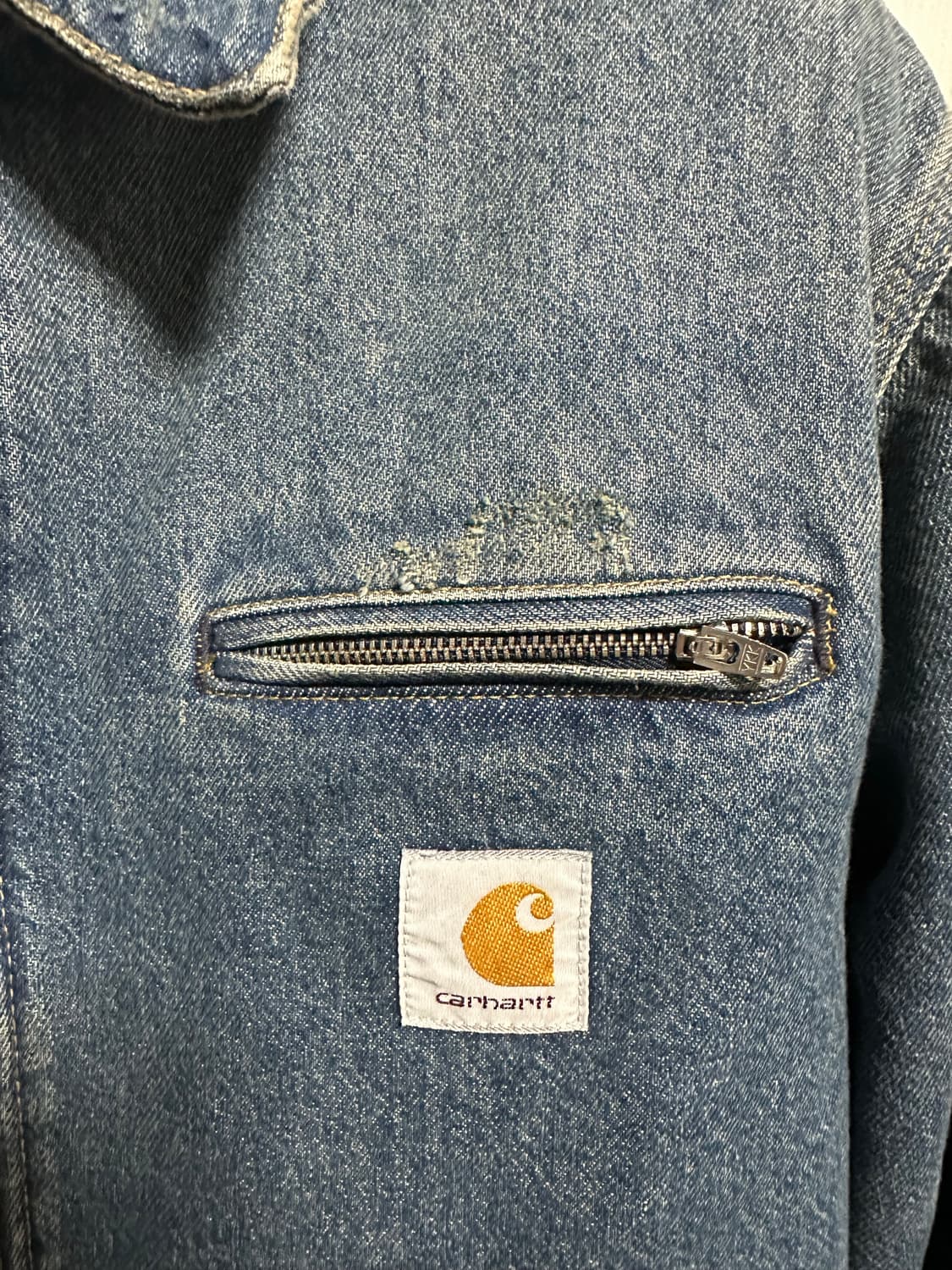 (S) 칼하트 WIP OG 디트로이트 자켓 블루 그라인드 워시 상품이미지4