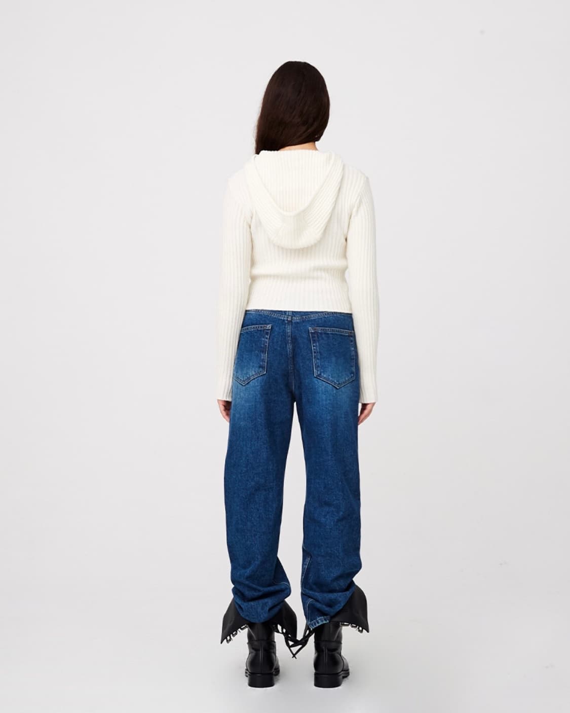 문선 바라클라바 니트 아이보리 우먼M 상품이미지2