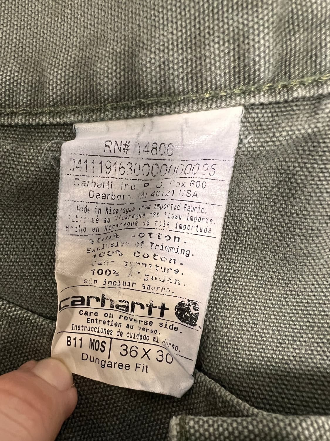 칼하트 싱글니 워크팬츠 상품이미지3