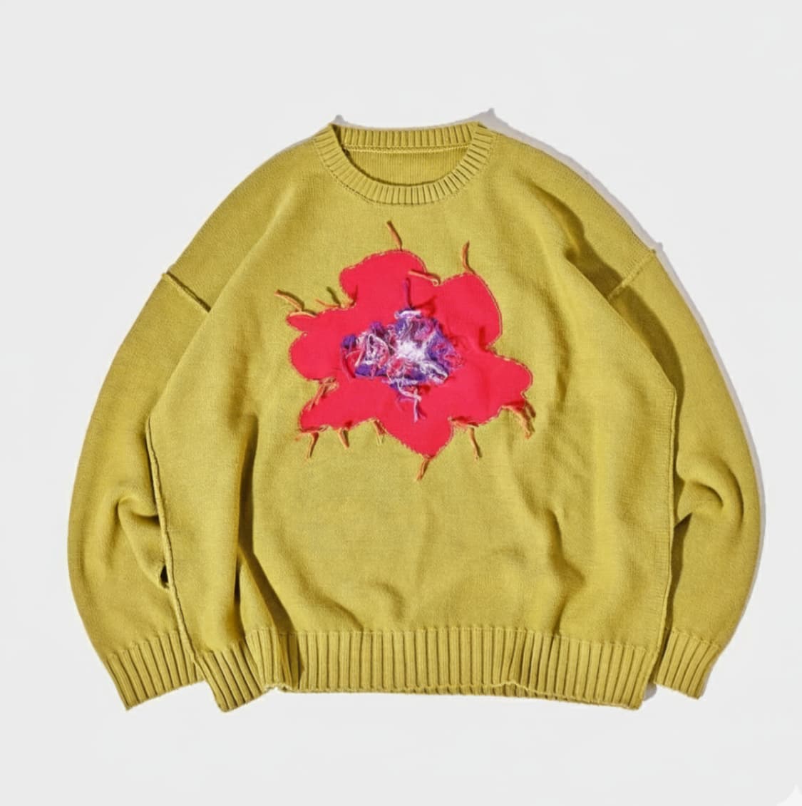 camphor wood 플라워 스웨터 m사이즈 니트 하나비 캠퍼우드 상품이미지1