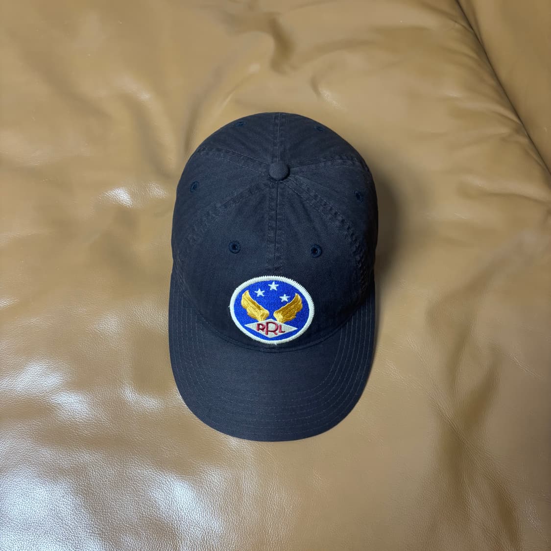 RRL 더블알엘 랄프로렌 폴로 블랙 6패널 볼캡 윙캡 모자 (Black) 상품이미지5
