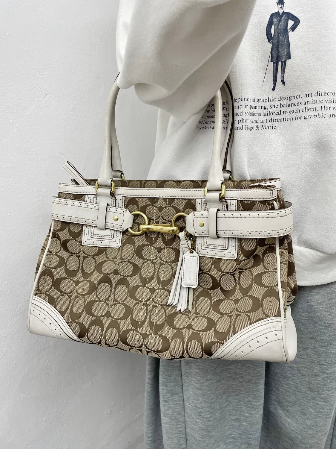 코치 자카드 버클 숄더백  상품이미지2