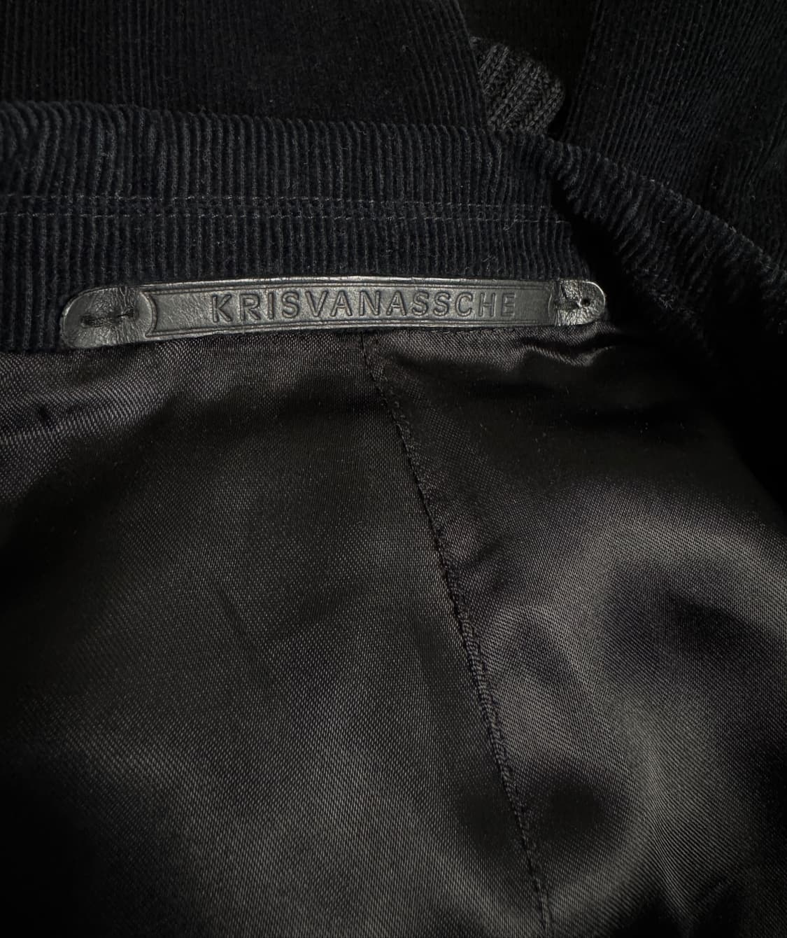 KRISVANASSCHE 크리스반아쉐 블랙 코듀로이 원버튼 자켓 50  상품이미지6