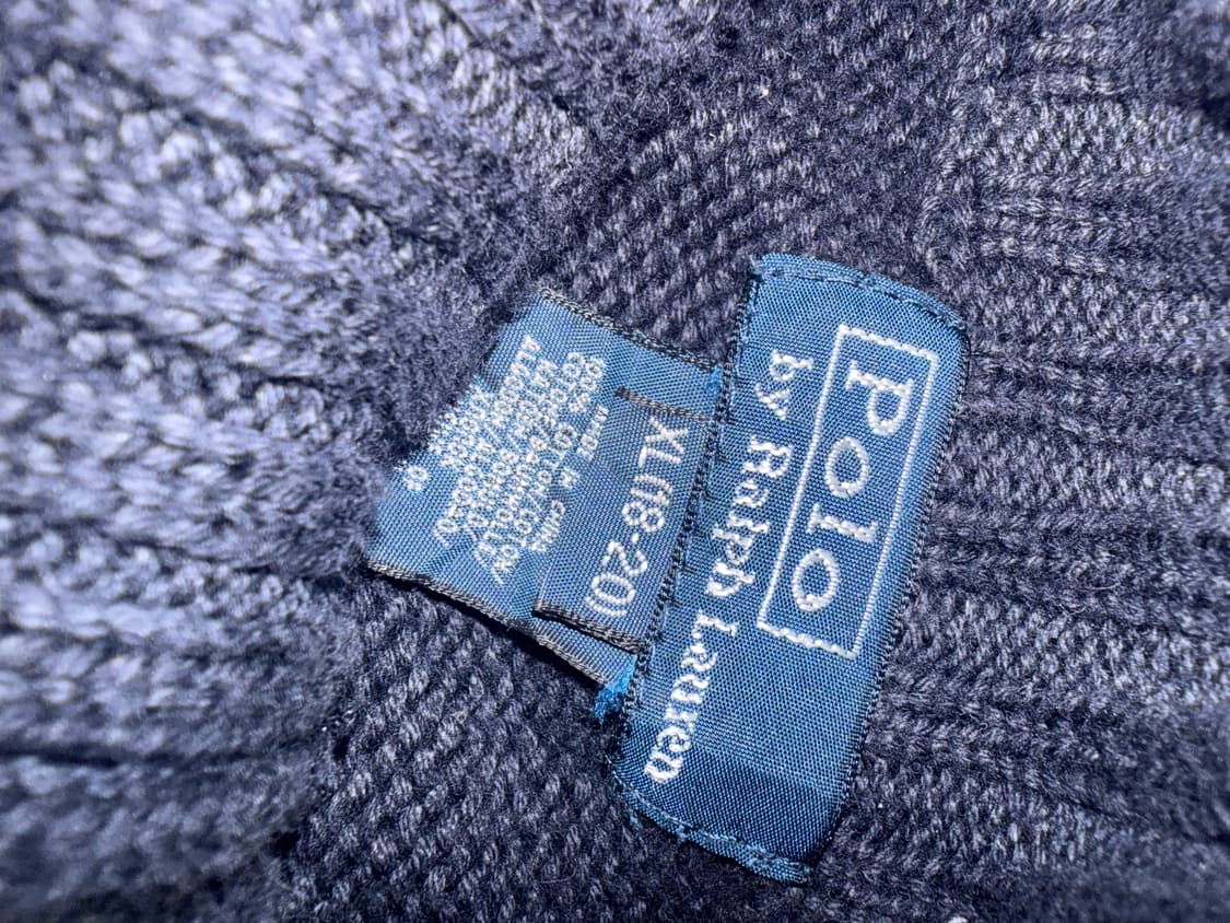 폴로 랄프로렌 보이즈 네이비 니트 집업 상품이미지2