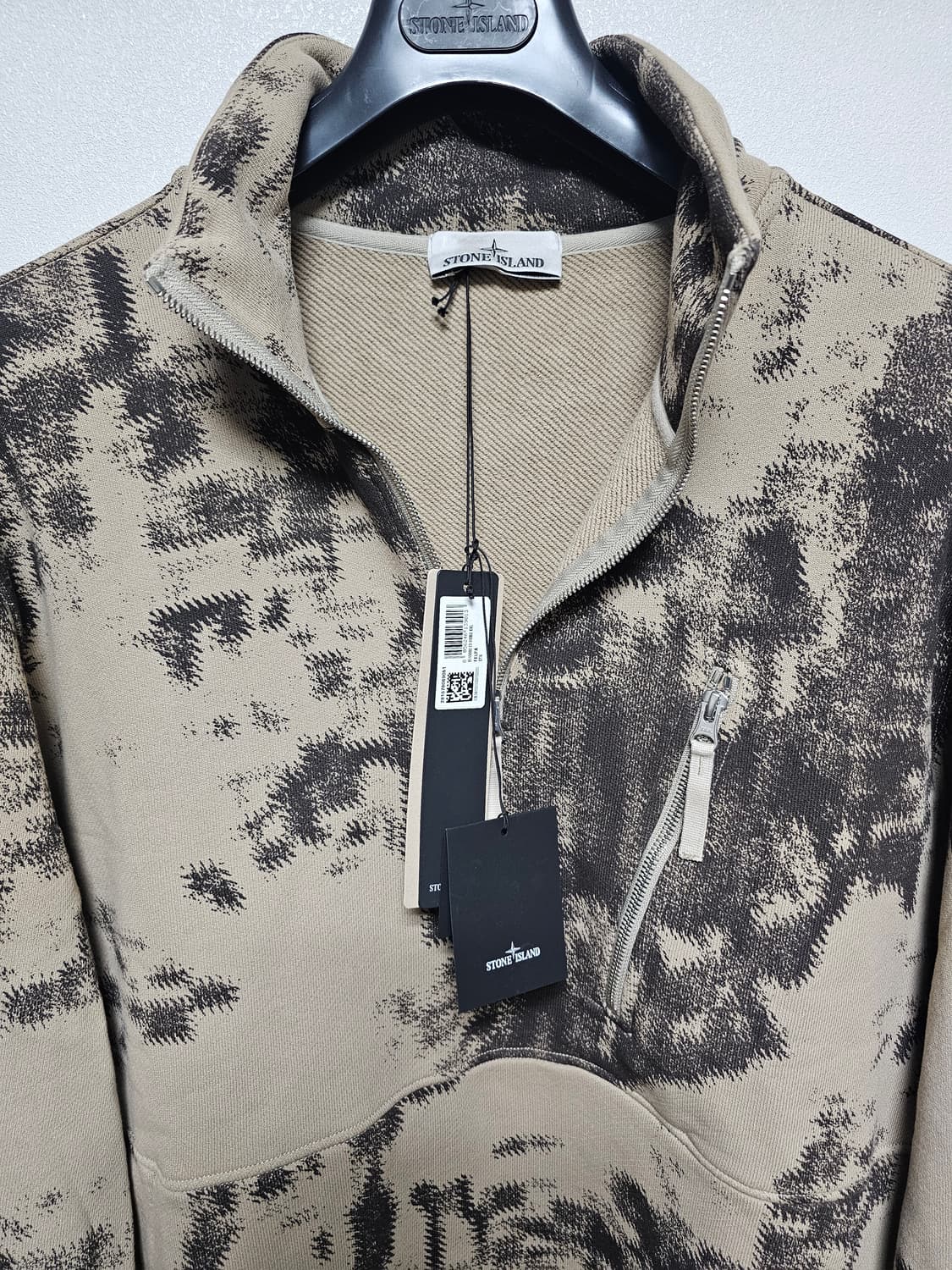 스톤아일랜드 카모플라주 오가닉 코튼 다이애그널 플리스 하프 집업(새상품) 상품이미지3