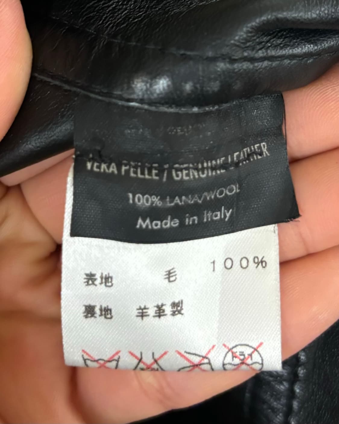 구찌 그레이 헤링본 블랙 가죽 트리밍 자켓 상품이미지8