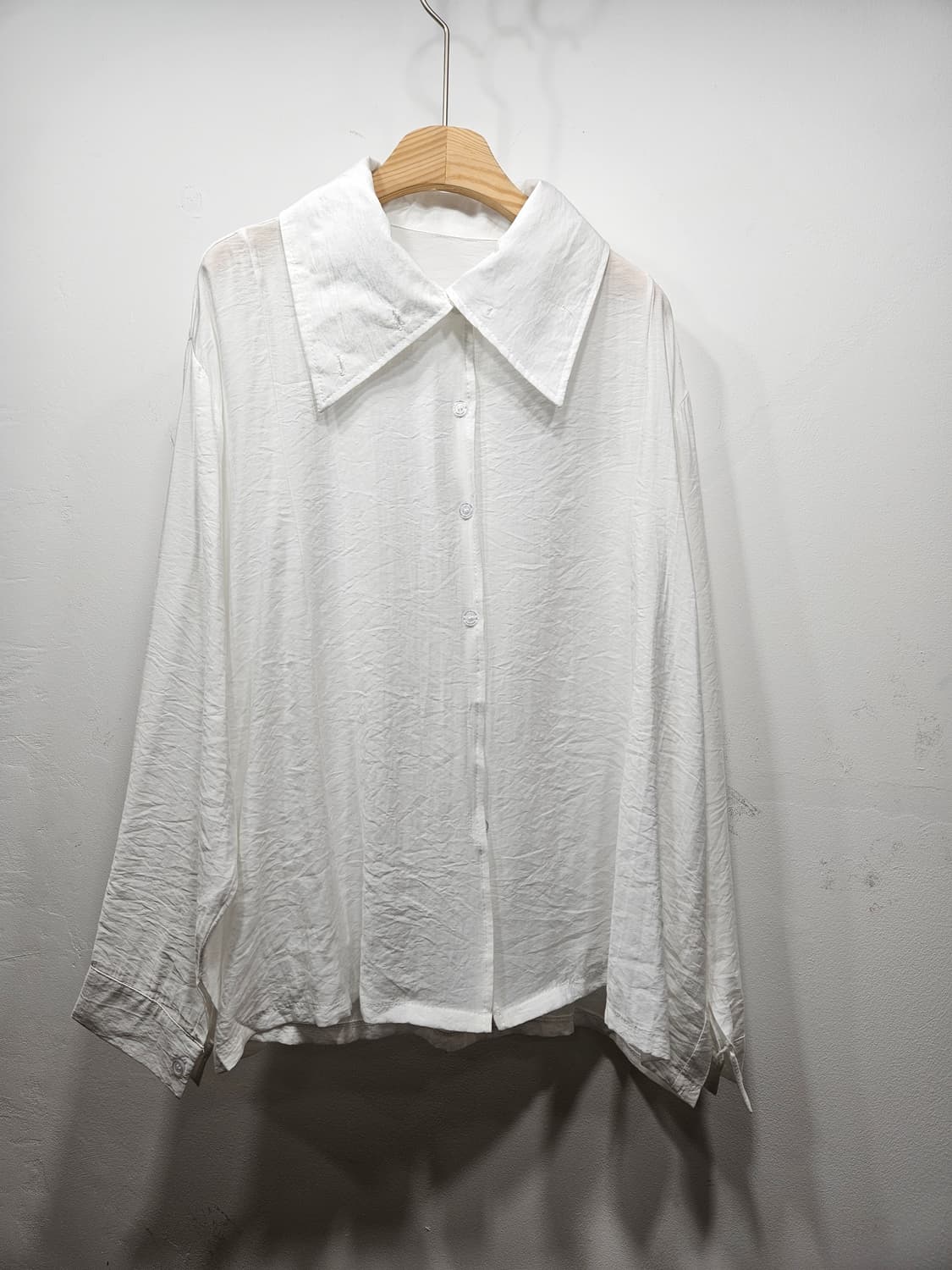 여리여리한 느낌의 빅카라 블라우스 [새상품] Free 상품이미지3