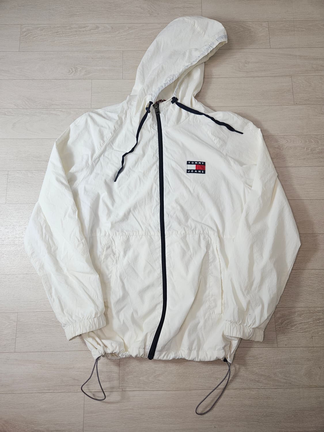 타미진스 타미힐피거 화이트 바람막이 자켓 오버핏 하이넥 바머 XL 상품이미지1