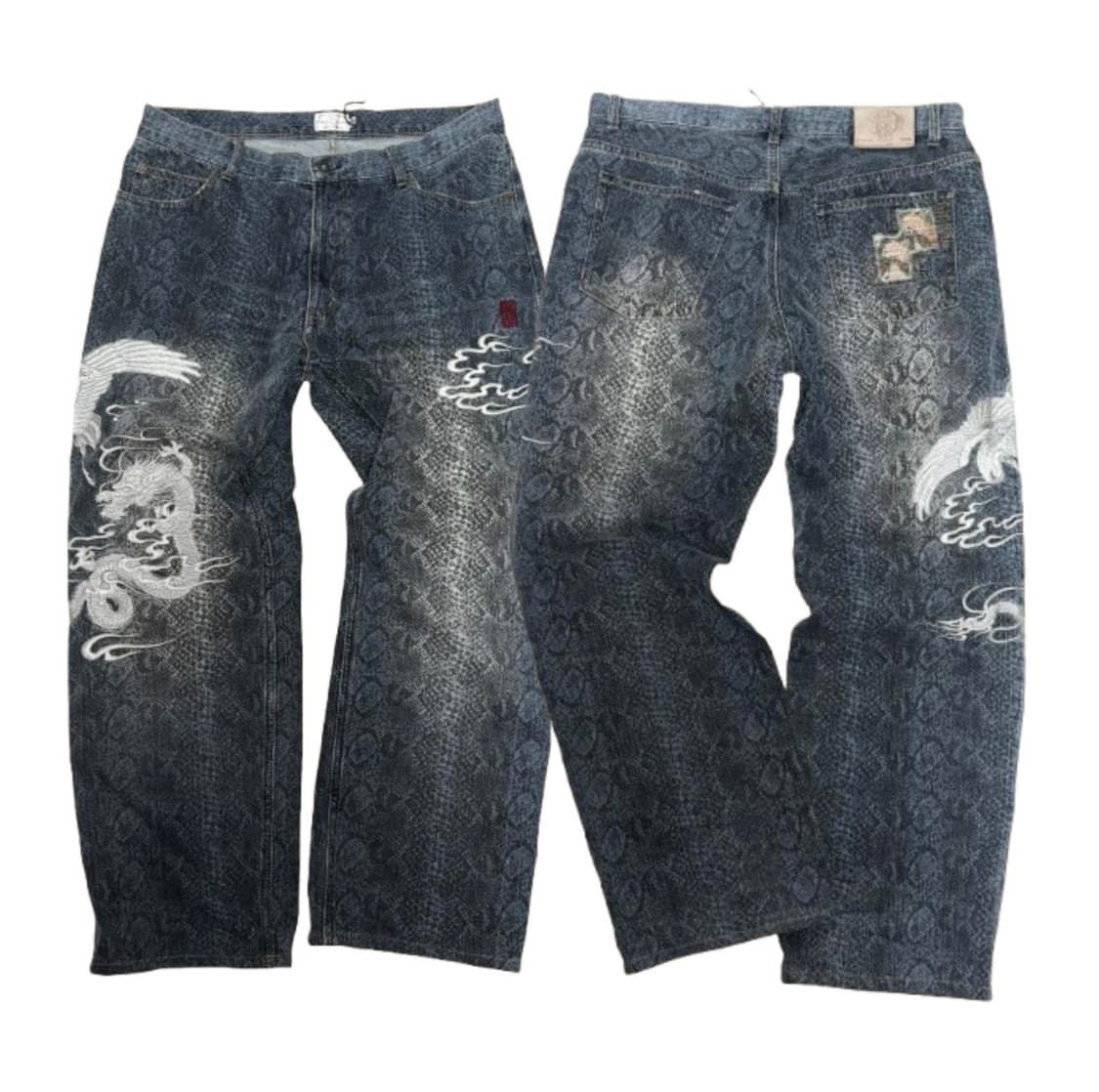 38 카라쿠리 타마시 오리엔탈 파이톤 용자수 팬츠 상품이미지1