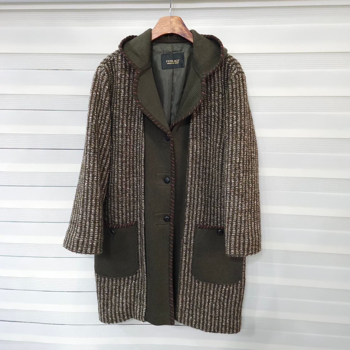 japan VITR AGE 니트 후드코트-우먼M 상품이미지1