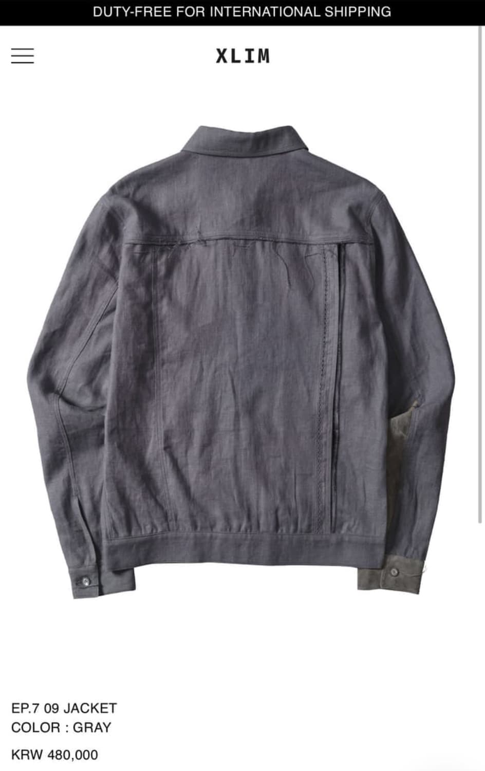 XLIM ep.7 09 jacket M 상품이미지1