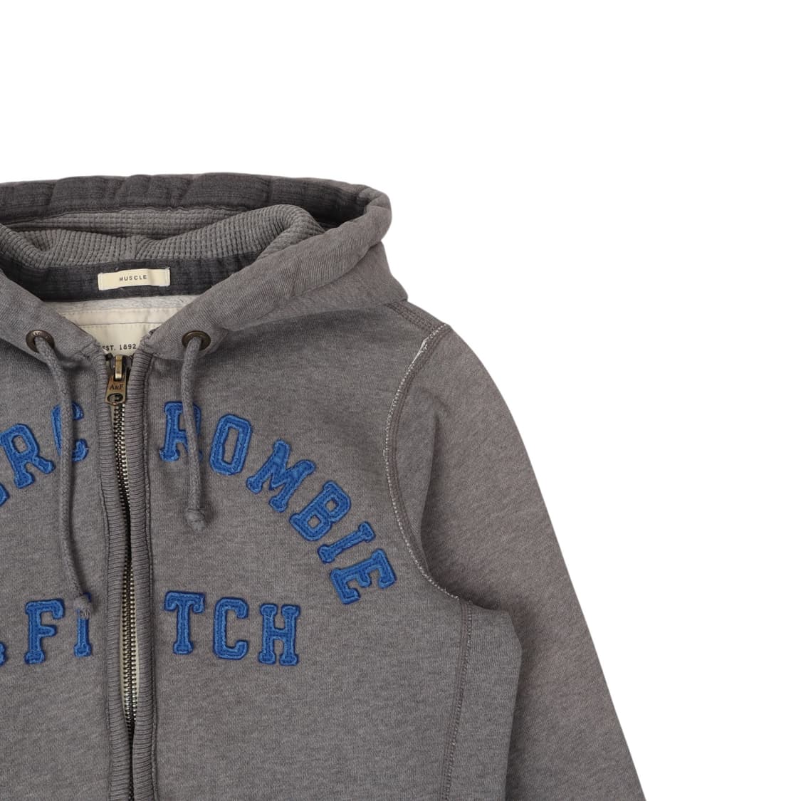아베크롬비 그레이 아치로고 후드집업 상품이미지3