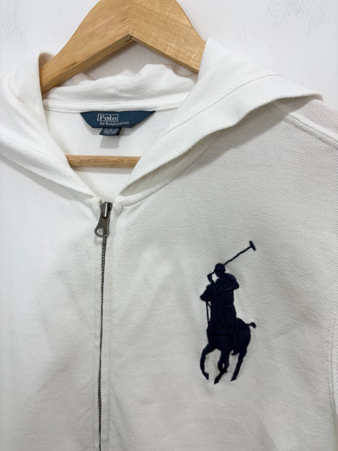 폴로 빅포니 화이트 후드집업 상품이미지5