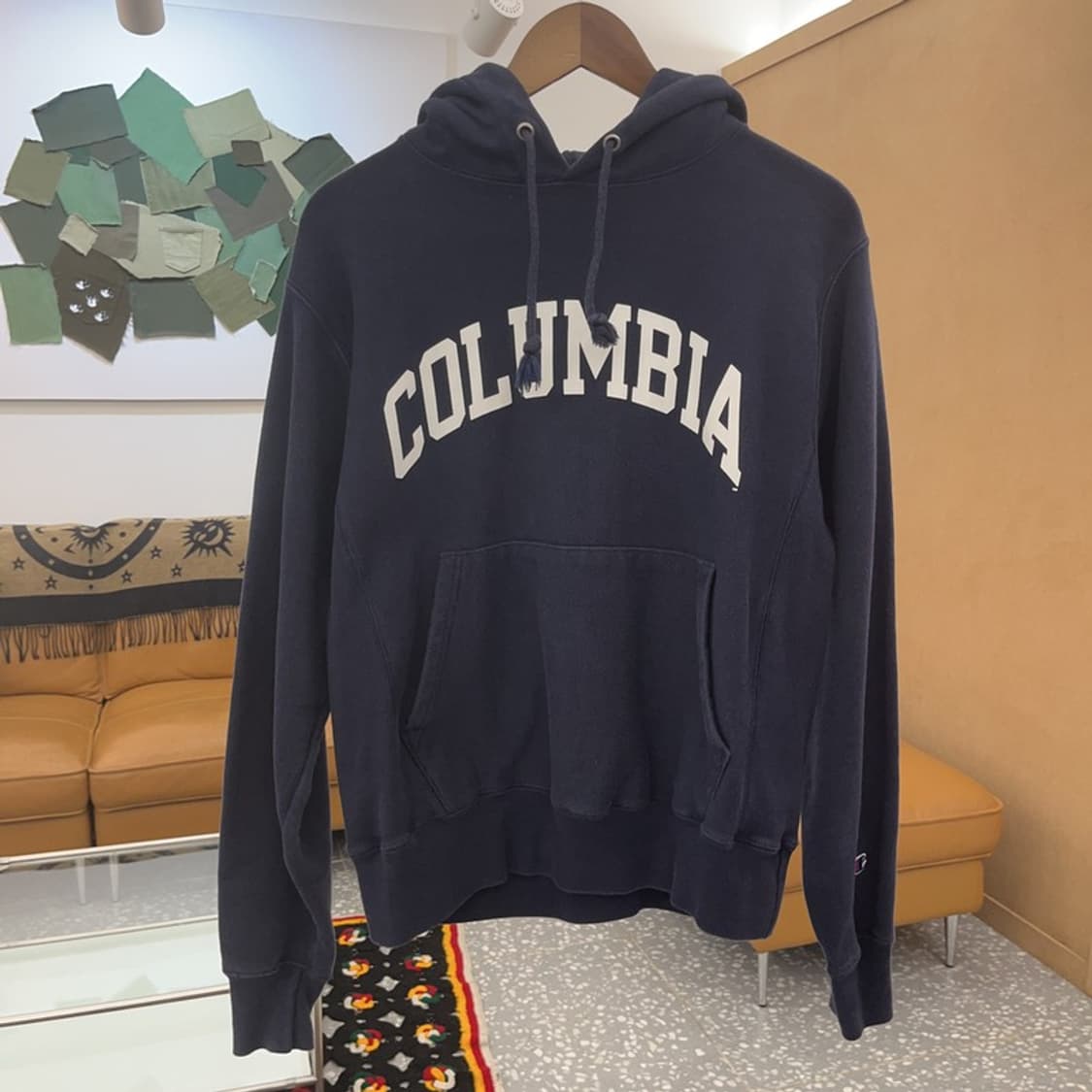 챔피온 리버스위브 올드스쿨 레터링 약기모 후드티 S C08252 상품이미지3