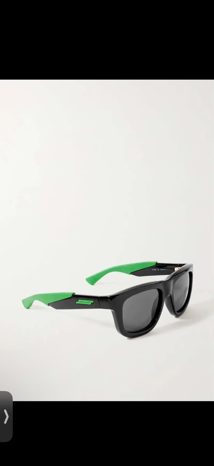 보테가베네타 블랙 메탈 마이터 에비에이터 선글라스 블랙그린 OS 상품이미지4