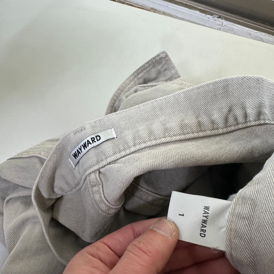 M WAYWARD 와이드핏 라이트베이지 카고 데님팬츠 상품이미지2