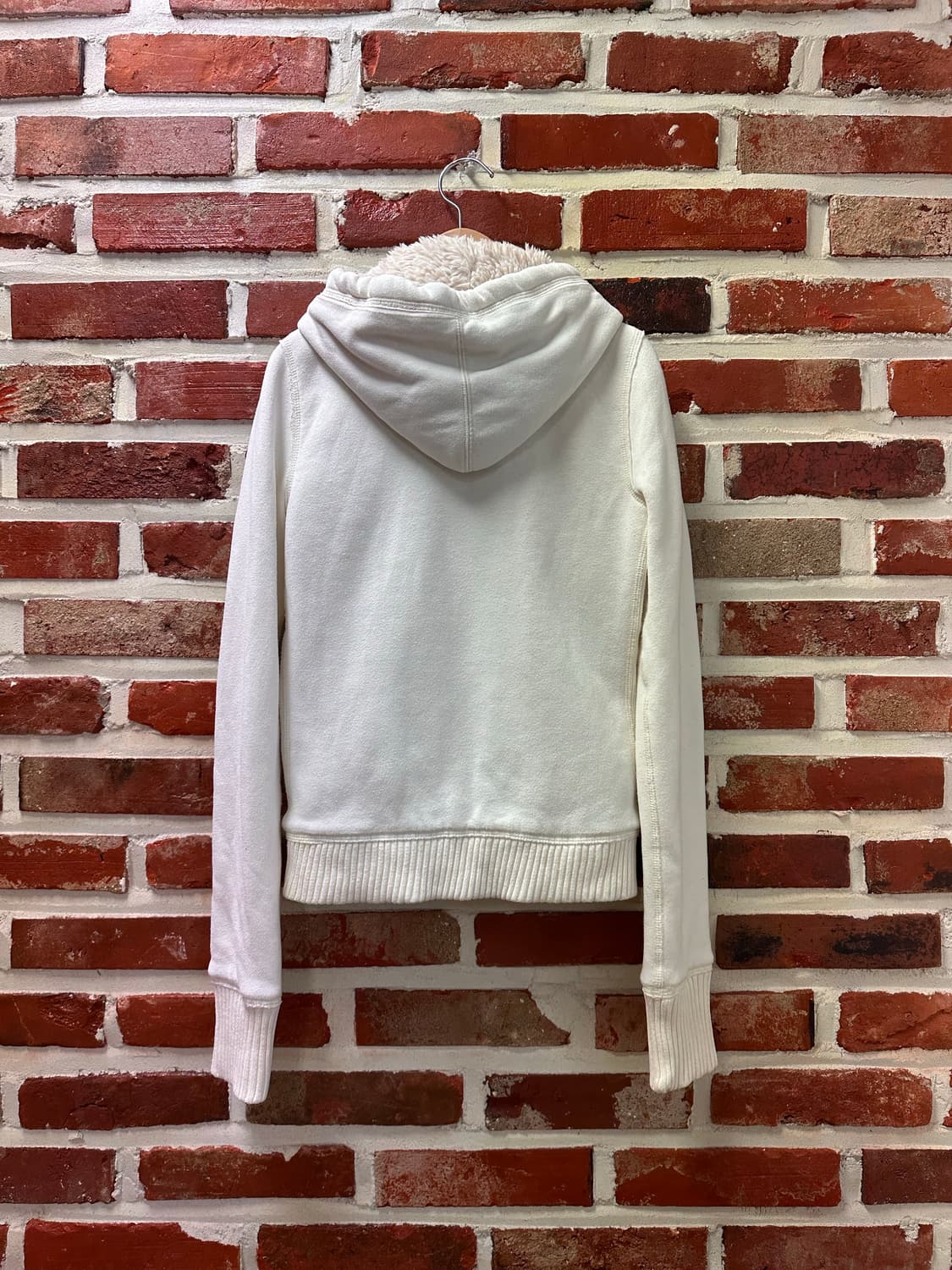 (S)아베크롬비 보아털 후드집업 아이보리 상품이미지5