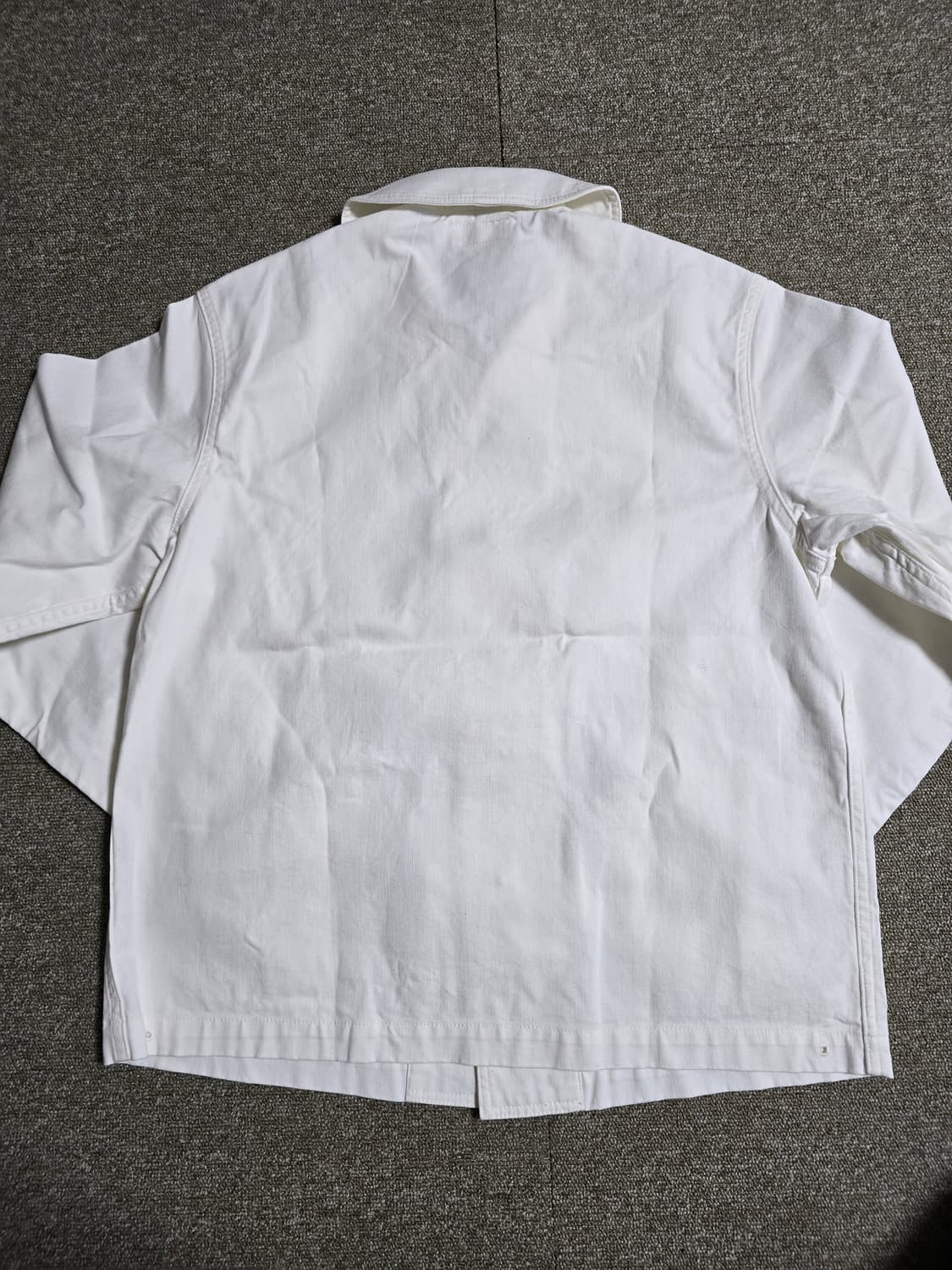 타임원클로딩 엣라스트 엣라코 데님 세일러 커버올 자켓44 화이트 부처프로 상품이미지6